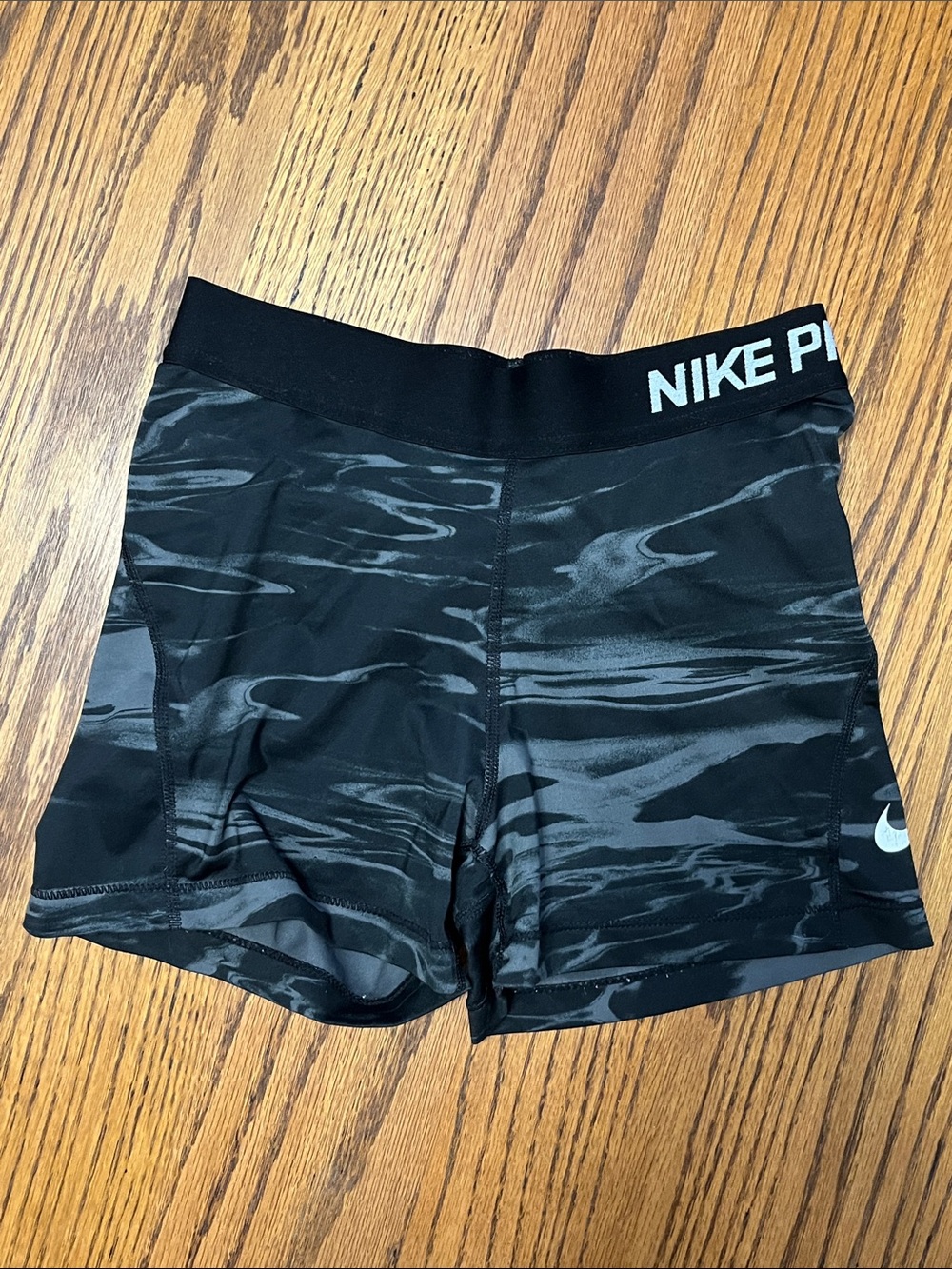 Nike Performance Black & Gray Girls' Athletic Shorts